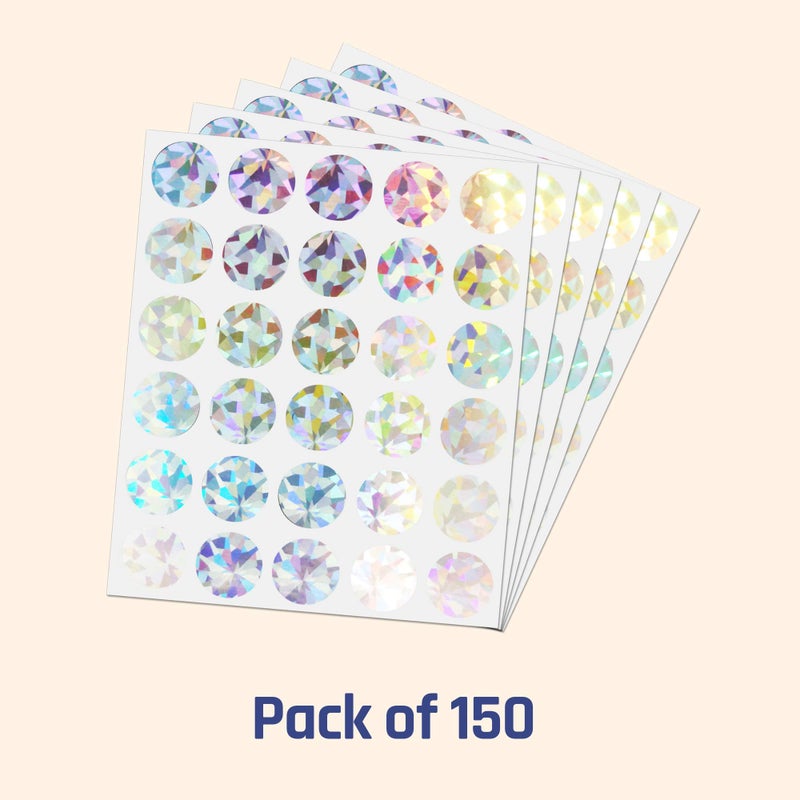 ScratchStix 150 Pack, 1" Holographic Shiny Scratch Off Stickers Labels - Round - Image 3
